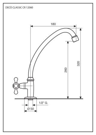 Кран Deco Classic для фильтра, цвет золото, артикул 12060OR