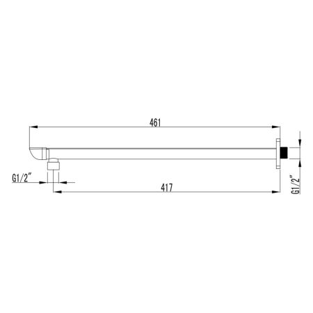 Держатель для верхнего душа Lemark (LM4987CW), артикул LM4987CW