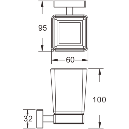 Стакан для ванной комнаты BELZ B90306, черный, артикул B90306