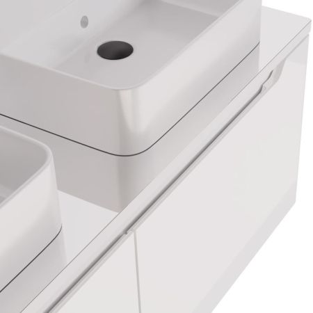 Тумба под раковину подвесная Dreja W 125 см, белый, артикул 99.9400
