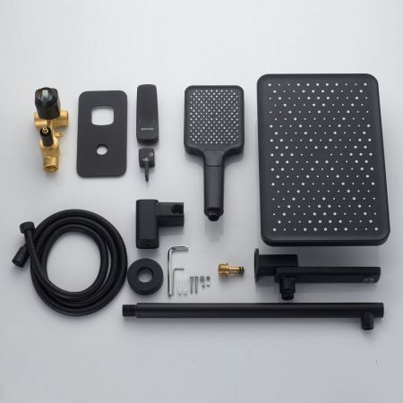 Душевая система встраиваемая Shevanik S9935H, черный