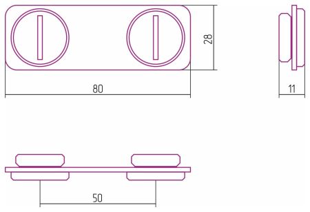 Пластина монтажная EU50 G 1/2" (Без покрытия)