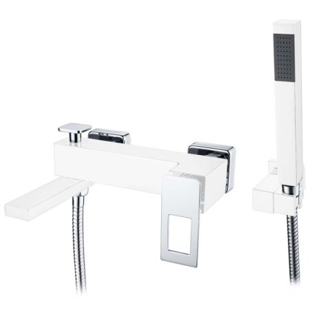 Смеситель для ванны WhiteChrome_Комплект