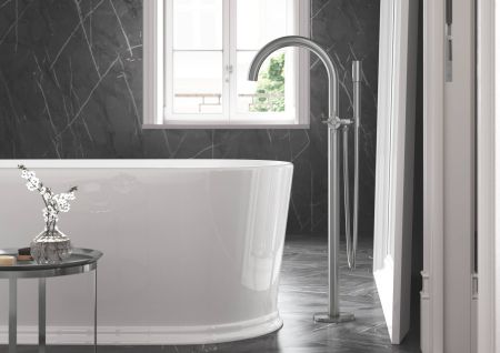 Внешняя часть свободностоящего смесителя для ванны GROHE Atrio New, суперсталь (25044DC3), артикул 25044DC3