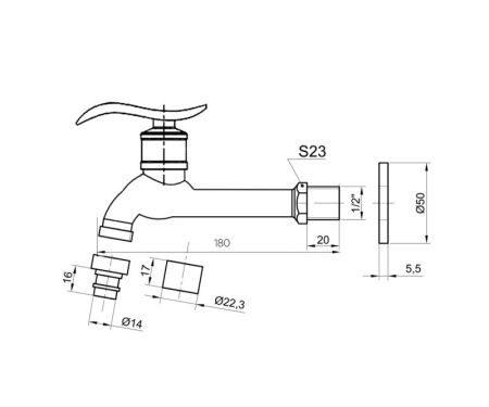 Кран Bronze de Luxe 21598/2, бронза, артикул 21598/2