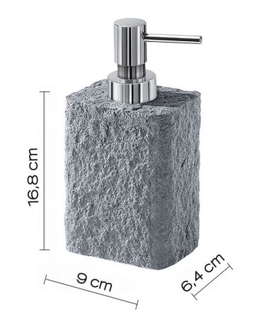 Gedy Aries, настольный дозатор с пластиковой помпой, цвет хром - серый, артикул AR80(08)