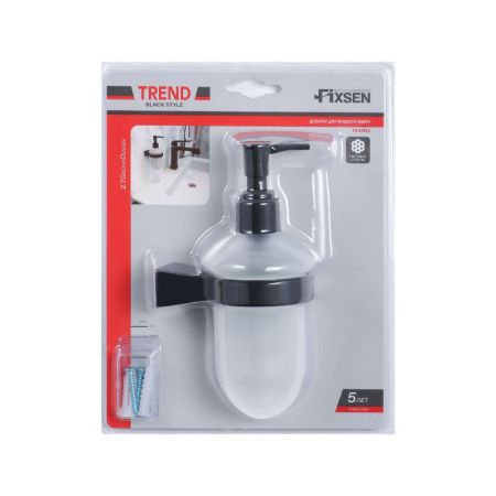 Дозатор жидкого мыла FIXSEN TREND FX-97812, черный, артикул FX-97812