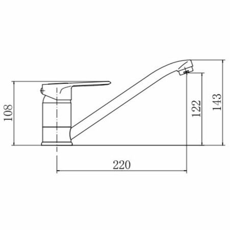 Смеситель для кухни FASHUN A4204, хром