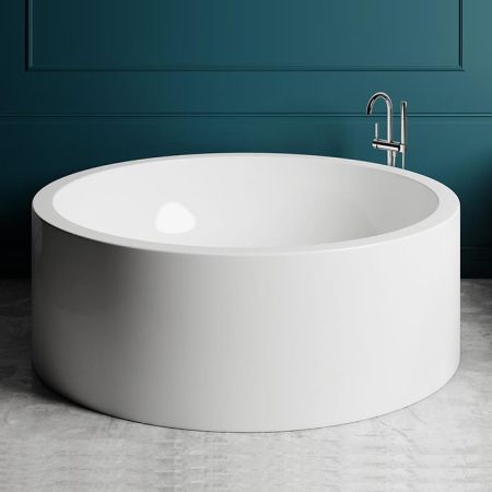 Salini Isola Ванна отдельностоящая 2000x2000x710 мм со встроенным сливом-переливом, каркасом: Белый глянцевый, артикул 101111G