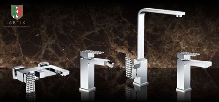 Смеситель для раковины Bronze de Luxe Grani К980 Хром, артикул К980