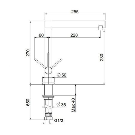 Смеситель для кухни Webert Spirit SO920302724, черный/антрацит, артикул SO920302724
