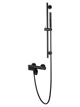 Смеситель для ванны с душевым гарнитуром и термостатом WONZON & WOGHAND LOOP, Черный матовый (WW-311-00-508)