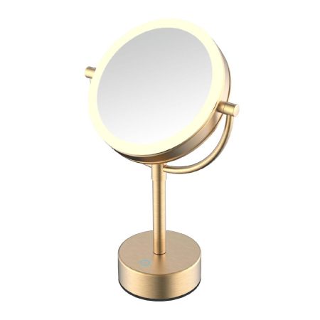 Зеркало косметическое JAVA S-M221LB, матовое золото, артикул S-M221LB