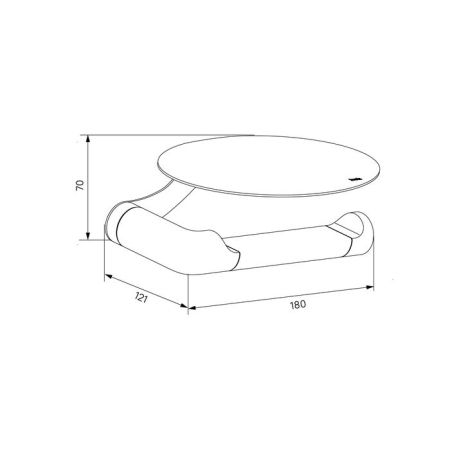 Бумагодержатель с овальной полкой IDDIS Noaчерный матовый (NOABL00i43), артикул NOABL00i43