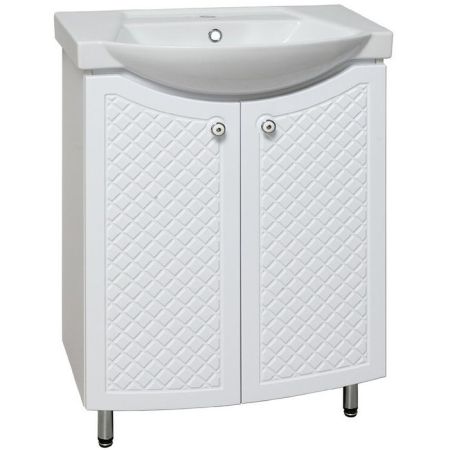 Тумба под раковину Runo Милано 65 4620750026523 Белая