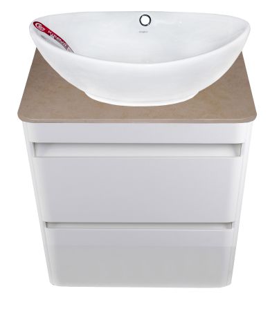 Столешница керамогранит под тумбу "Атлантика 60" MI01, цвет бежевый светлый