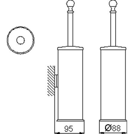 HUBER Croisette Ерш подвесной, цвет бронза, артикул 4038.01H.BA