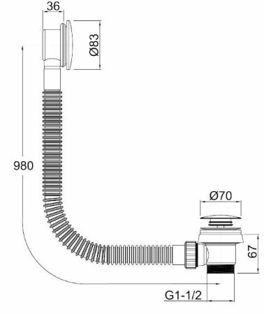 Слив-перелив для ванны Allen Brau Priority 5.31027-MG графит браш, артикул 5.31027-MG