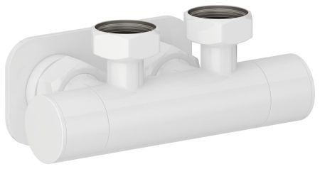 Вентиль 2х3/4" угловой скрытый-скрытый EU50 (Белый (RAL-9003))