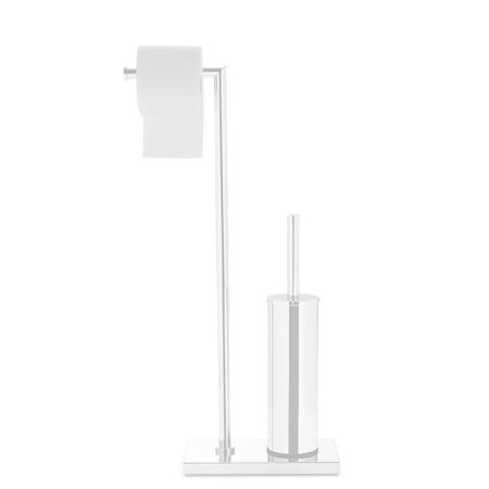3SC Piantane Напольная стойка с держателем тб и ёршиком,цвет: белый матовый, артикул SIMO52BO