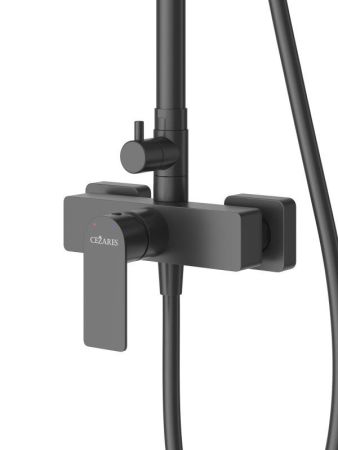 SLIDER-CD-NOP Душевая стойка со смесителем, черный матовый, артикул SLIDER-CD-NOP