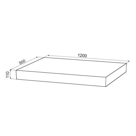 Столешница Velvex Unit 120, дуб карпентер, артикул st.UNI.120-628