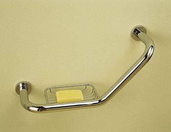 Sanibano, поручень гнутый + решетка прямоугольная, цвет хром