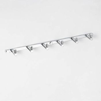 Планка OMEGA с 6 крючками,хром,410*25*40мм