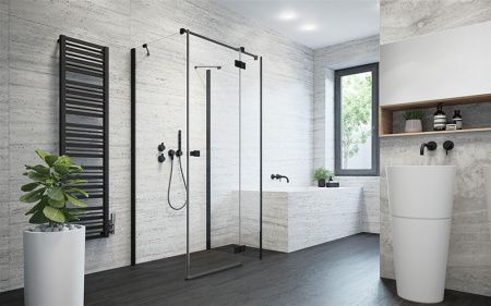 Дверь душевого уголка Radaway Essenza New KDJ+S 120 L профиль Хром стекло прозрачное Дверь душевого уголка Radaway Essenza New KDJ+S 120 L профиль Хром стекло прозрачное