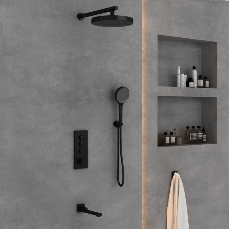 Душевой комплект Inspire VSFW-433TI2MB встраиваемый, черный, артикул VSFW-433TI2MB