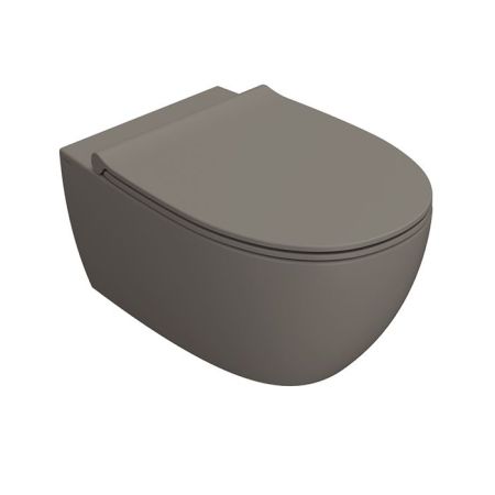 GLOBO 4ALL Унитаз подвесной БЕЗОБОДКОВЫЙ 54*36см, с системой скрытого крепежа, цвет Agata