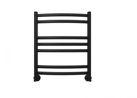 Полотенцесушитель водяной Aquatek (Акватек) Лугано П7 500х600 мм, черный муар, подключение нижнее/диагональное, сверхпрочная пищевая нержавеющая сталь AISI 304L, гарантия 10 лет, артикул AQ DOC0760BL