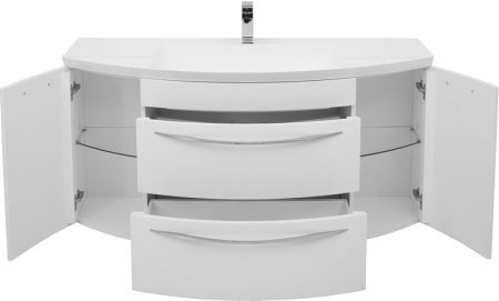 Тумба с раковиной De Aqua Лонг 140 белый