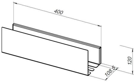 Полка Aquanet Магнум 40x12 черная матовая, артикул 00274188