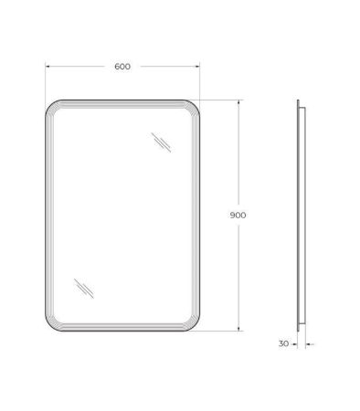 Зеркало CEZARES со встроенной LED подсветкой