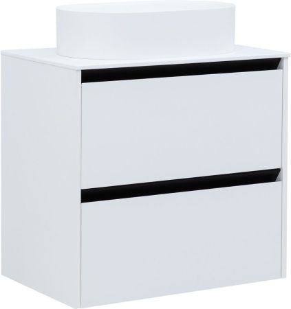 Тумба под раковину Allen Brau Activity 70 1.34003.WM белый матовый/черный браш, артикул 1.34003.WM