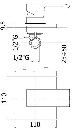 Смеситель для душа Paffoni Elle EL010CR/M (с внутренней частью), артикул EL010CR/M