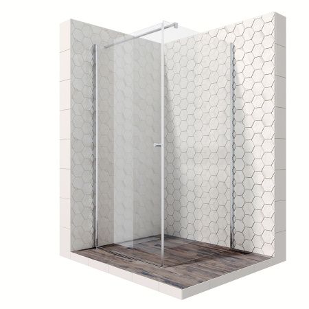 Душевой уголок Ambassador Nord 13011103-ST10, квадратный, линейный трап, 90х90