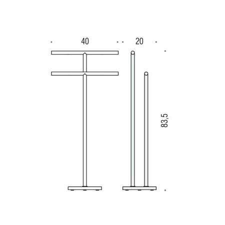 Colombo Plus Стойка для аксессуаров 83.5см., напольная, цвет: хром, артикул W4938.CR