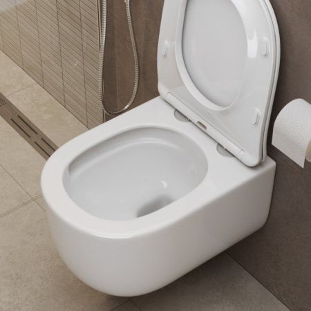 Унитаз подвесной безободковый со смывом TORNADO BelBagno SOFT-TOR Унитаз подвесной безободковый со смывом TORNADO BelBagno SOFT-TOR