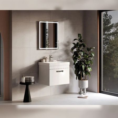 Тумба под раковину подвесная Velvex Estea tp.EST.MOD.60.1Y, 60 см, артикул tp.EST.MOD.60.1Y