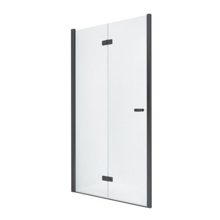 Дверь в нишу NEW TRENDY NEW SOLEO BLACK складные L 120x195 D-0227A (черный), артикул D-0227A