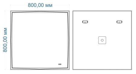 Зеркало с подсветкой и подогревом "Firenze 800x800" AM-Fir-800-800-DS-F-H, артикул AM-Fir-800-800-DS-F-H