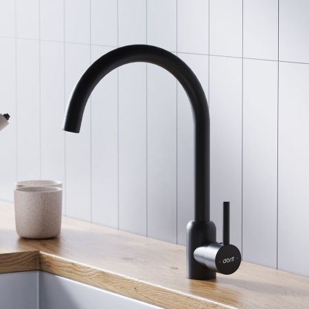 D3007022 Logic кухонный смеситель поворотный, черный, артикул D3007022