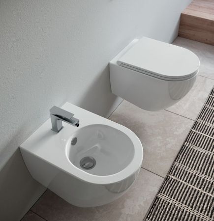 Hidra Tour, подвесной безободковый унитаз c сиденьем микролифт, 52x35,5 см, цвет белый глянцевый, артикул TUWR30SET/001