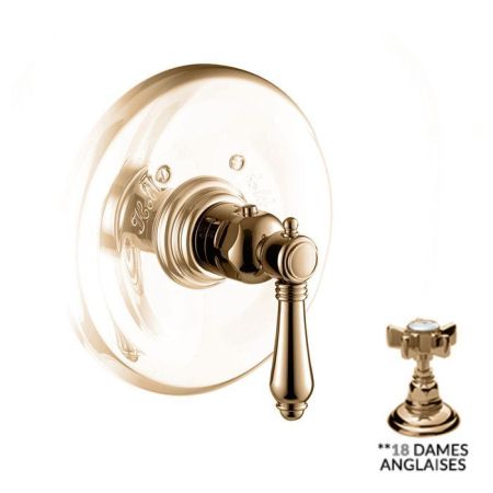 Nicolazzi Termostatico Внешняя часть встраиваемого смесителя для душа, 1 источник, цвет: бронза, ручки Dames Anglaises, артикул 4914BZ18