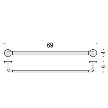 Colombo Nordic Полотенцедержатель 69 см, цвет: хром, артикул B5211.CR