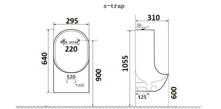 Писсуар подвесной CeramaLux X541S