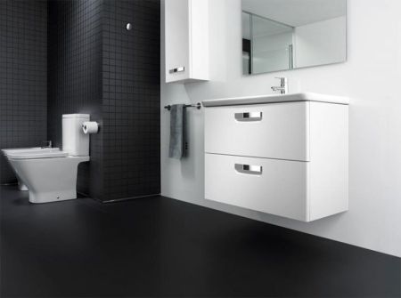 Тумба под раковину ROCA GAP ORIGINAL 77,7 ZRU9302877 (подвесная, белый глянец), шт, артикул ZRU9302877