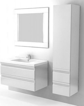 Шкаф пенал SanVit Тема 35 ptema подвесной Белый глянец, артикул ptema